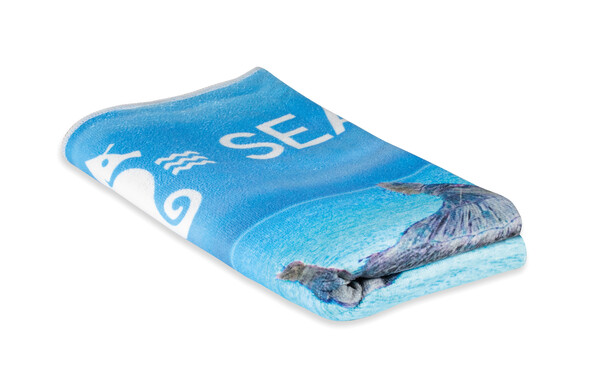 Full colour 240gsm microfiber beach towel - 70x140cm