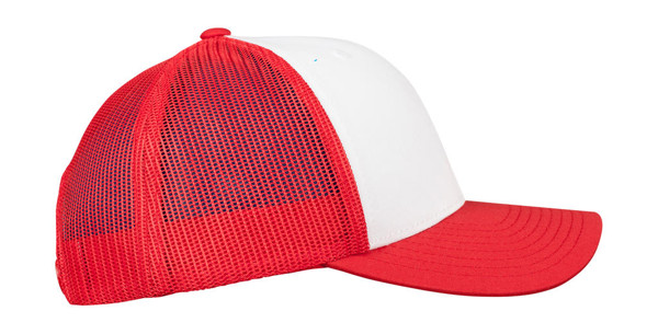 Retro Trucker Colored Front - Red / White / Red / ONE SIZE