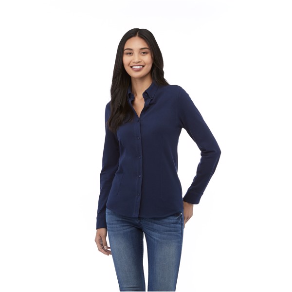 Bigelow long sleeve women's pique shirt - Navy / L