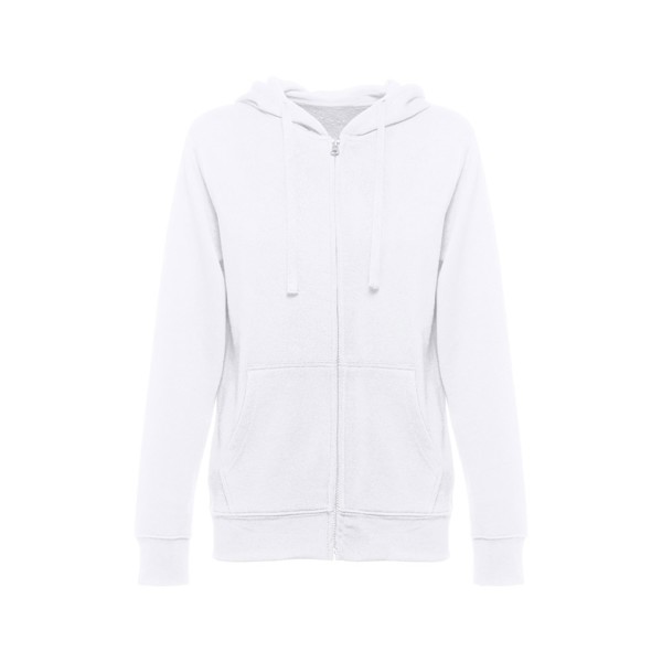 THC AMSTERDAM WOMEN WH. Women's hooded full zipped sweatshirt - White / XL
