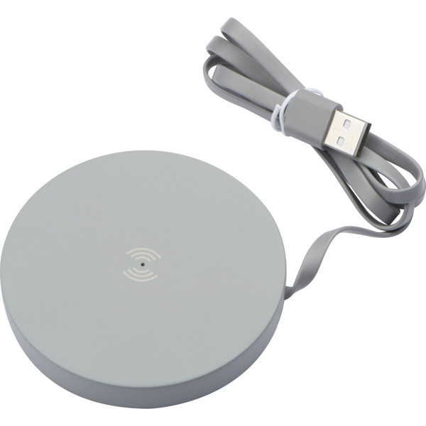 limestone cement wireless charger - Silvergrey