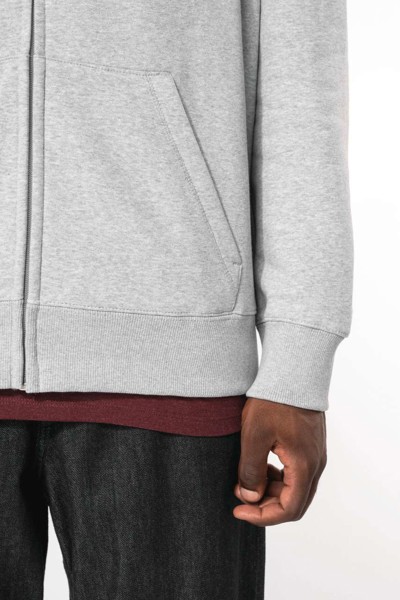 Full Zip Hooded Sweatshirt - Light Royal Blue / M