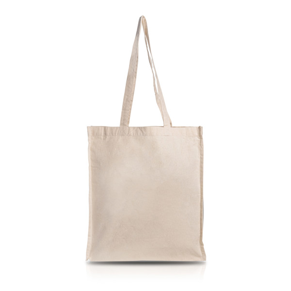 Saco 100% Algodão Orgânico 220G , Com Fole - Crú
