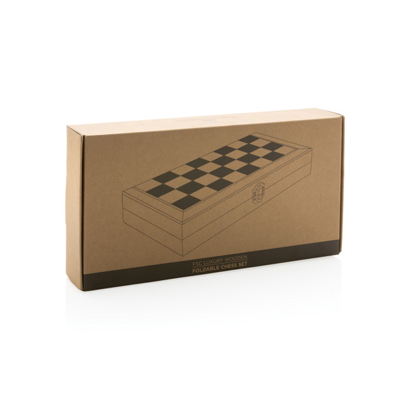 Jeu d'échecs pliable en bois