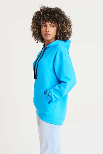 Sveučilišna majica s kapuljačom - Sapphire Plava / Heather Siva / XL