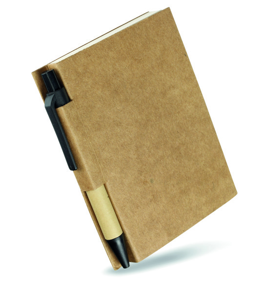Recycled notebook with pen Cartopad - Black