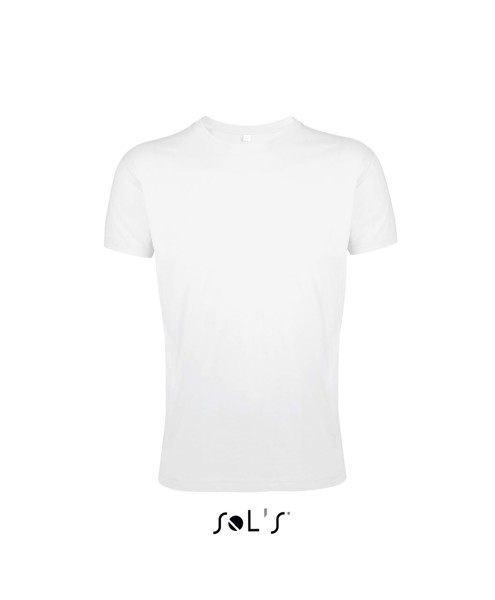 Sol's Regent Fit - Men’S Round Neck Close Fitting T-Shirt - White / L
