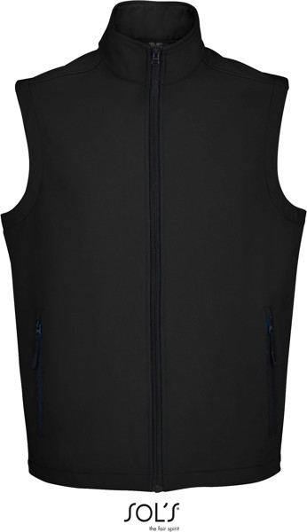 Men's 2-Layer Softshell Vest SOL'S | Race BW Men - Black / S