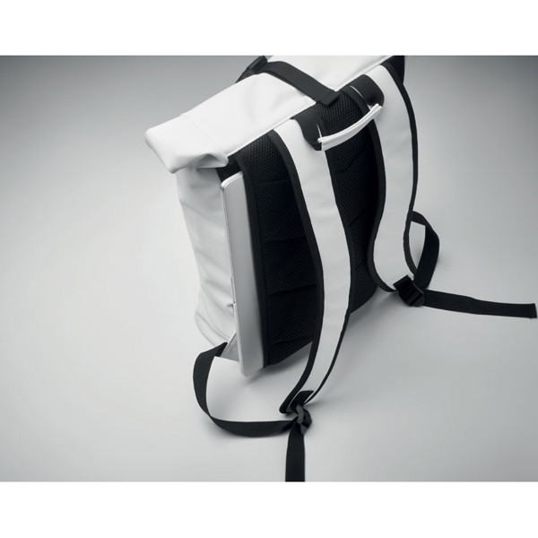 Mochila Rolltop PU para computa Bai Roll - Branco