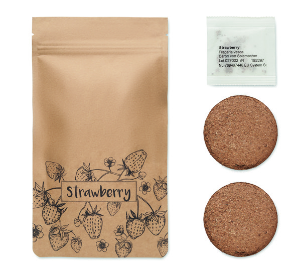 Fresa Kit strawberry growing set, compostable, paper