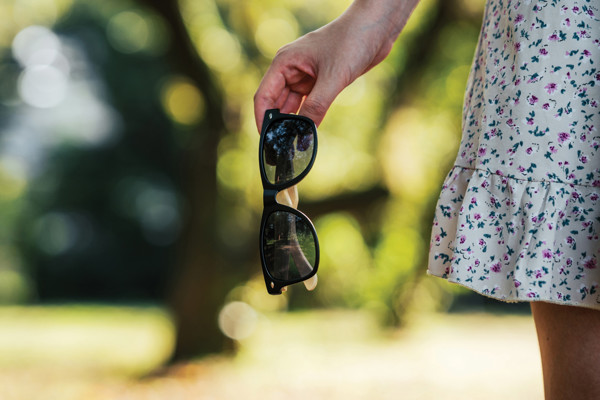 Lunettes de soleil en bambou et plastique recyclé RCS - Noir