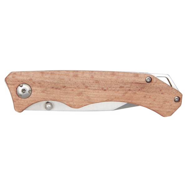 Couteau de poche en bois Dave avec clip de ceinture