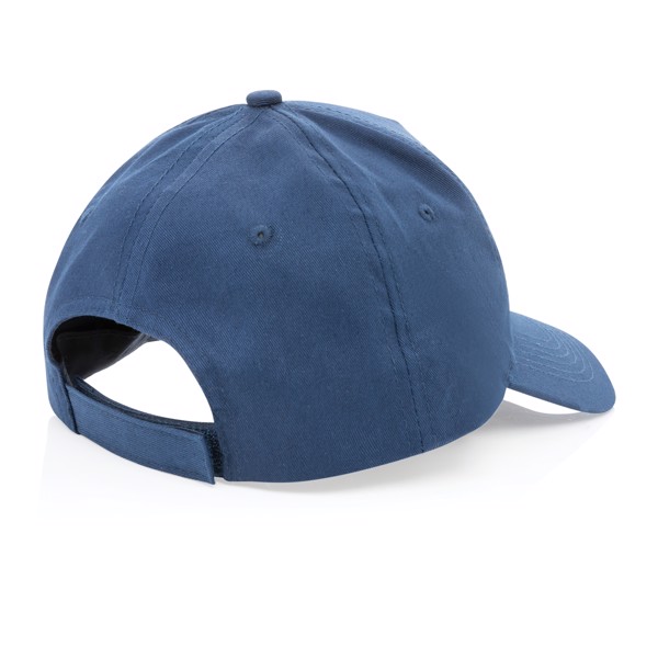 Casquette 5 panneaux en coton recyclé 190gr IMPACT - Bleu Marine