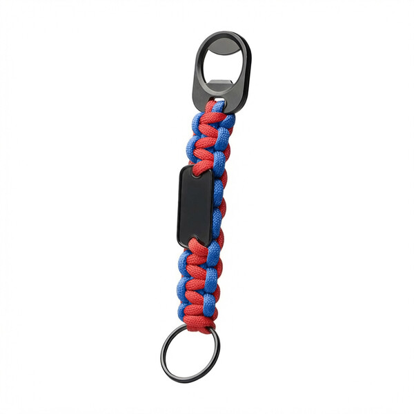 BRAID - BND1553 - RPET Porte-clés tressé avec décapsuleur