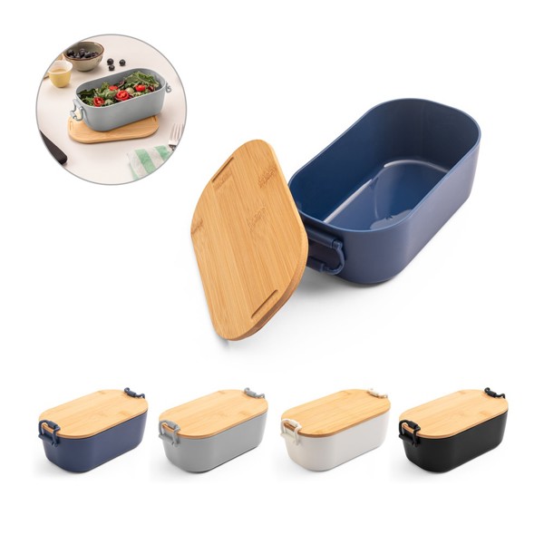 MAHLEB. Airtight PP box with bamboo lid - White