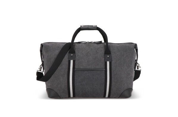 Recycled cotton canvas weekend bag Harper - Dark Grey