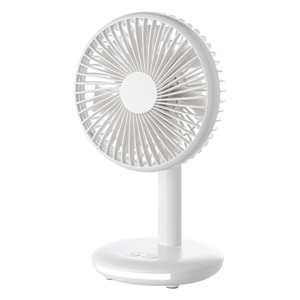 Ventilateur rechargeable avec lumière DESKSTREAM - blanc