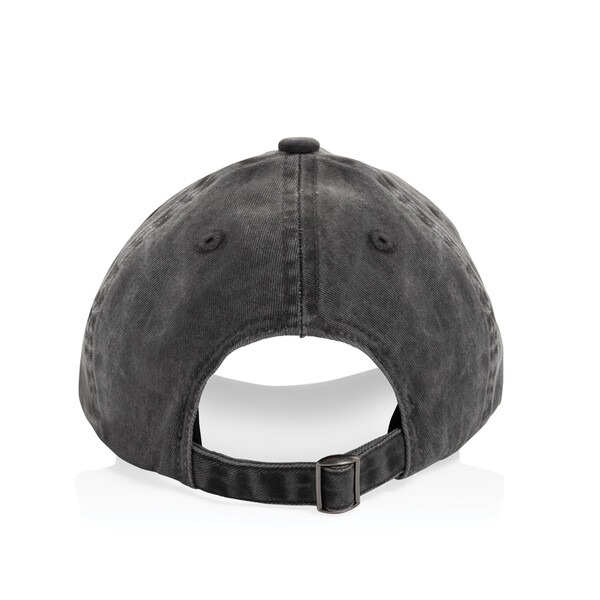 BEAU AWARE™ Washed 6 panel 270gsm cotton twill cap - Black