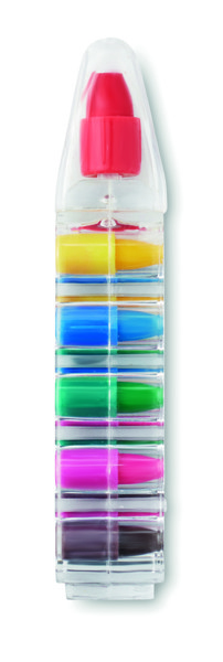 Set of 6 wax crayons Magic