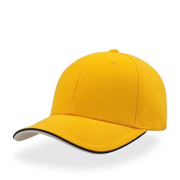 Boné Pilot Piping Sandwich, 100% Algodão Escovado - Amarelo