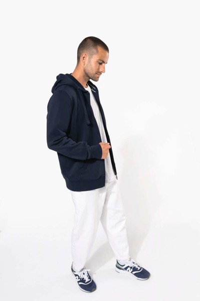 Men's Full Zip Hooded Sweatshirt - Light Royal Blue / M