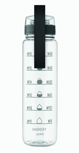 Sport-Trinkflasche RPET 1L Isforden Mark - Transparent