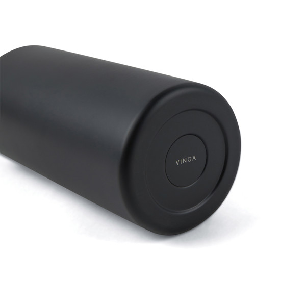 Vinga Ciro vacuum bottle, 580ml, recycled steel - Black