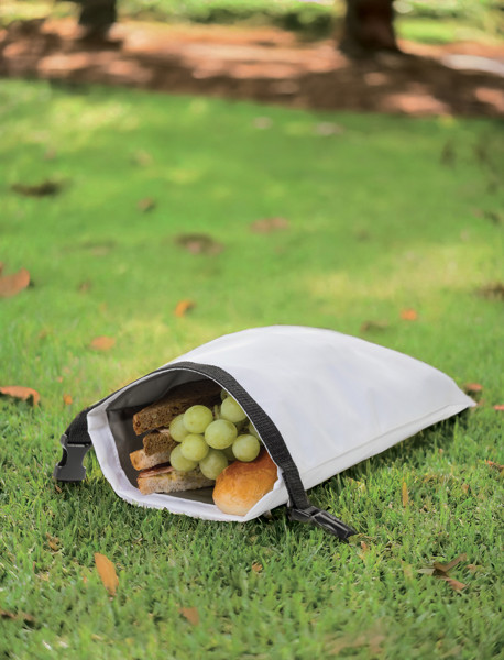 Snackstrap faltbarer Lunchbag aus AWARE™ rPET 30 x 20cm - Weiß
