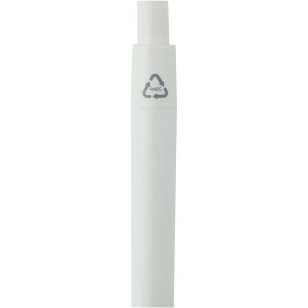 Ramin recycled plastic mini ballpoint pen (blue ink) - White