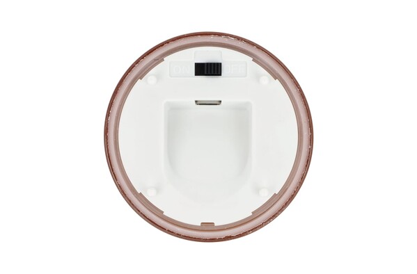 Bougie rechargeable à l'huile de cire et LED Nyelle dans un verre - Marron