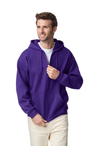 Pulover s kapuljačom za odrasle Heavy Blend™ s patentnim zatvaračem - Bijela / M