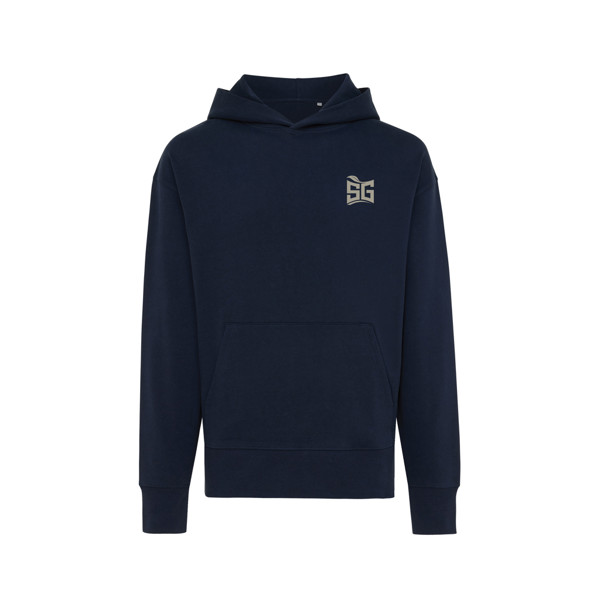 Sweat à capuche en coton recyclé Iqoniq Yoho - Bleu Marine / XXXL