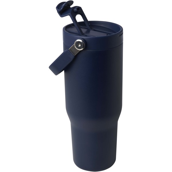 Gobelet avec isolation sous vide Bronx en cuivre et acier inoxydable recyclé certifié RCS Bronx de 900 ml avec couvercle à do - Marine