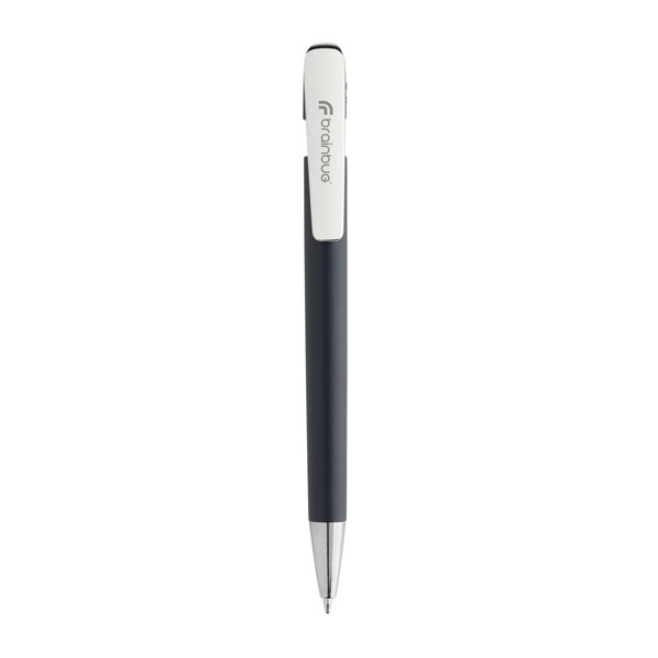 Stylo à clip métallique en ABS recyclé GRS Glide - Bleu Marine