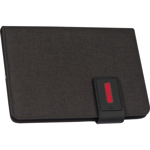Bloc-notes DIN A5 cu Powerbank şi LED - Red