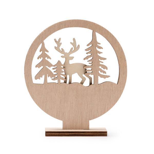 Personalised wooden Christmas decoration with detachable base