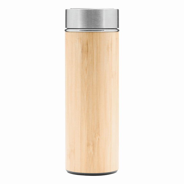 Insulated Travel Mug Bamboo Temp