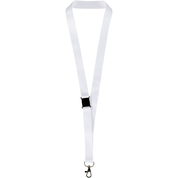 Lois sublimation RPET lanyard with safety breakaway - White / 25mm