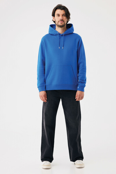 Sweat à capuche en coton recyclé IQONIQ Joshua - Bleu Royal / L
