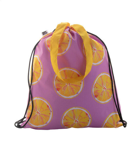 Sac à cordon personnalisé CreaDraw Shop RPET - Noir / Blanc