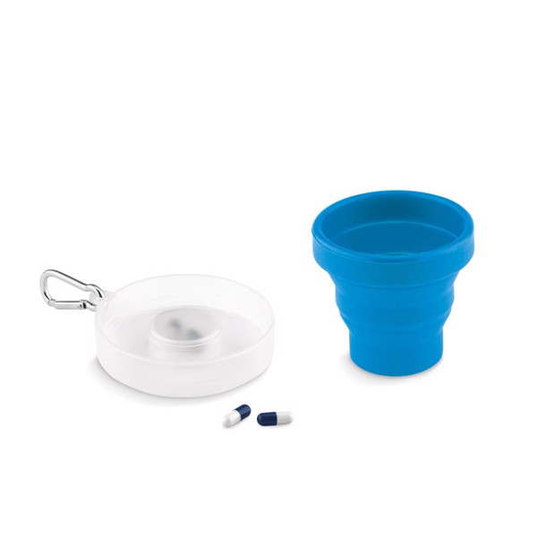 Silicone foldable cup Cup Pill - Blue