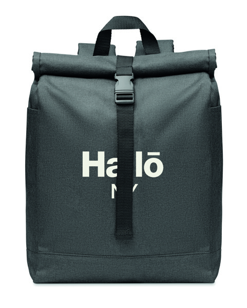 Udine backpack RPET 600D,roll top closure