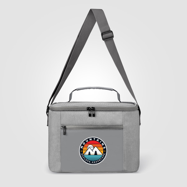 Lot de Sac City Pack 600D rPET isotherme à fermeture éclair - 10 L Goldstar-Goodpens - Gris 