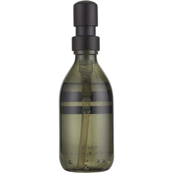 Distributeur de savon pour les mains de 200 ml et jeu de bougies parfumées de 150 g WELLmarkDiscovery - parfum ambré foncé
