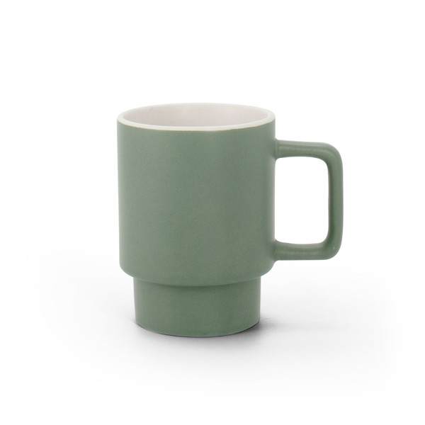 KUERTEN. Keramický hrnek s matným povrchem, 330 ml - Vojenská Zelená