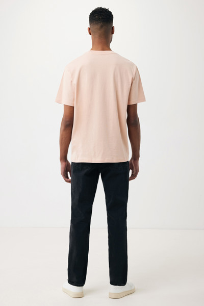 T-shirt coupe boxy en coton recyclé Iqoniq Teide - Peach Nectar / M