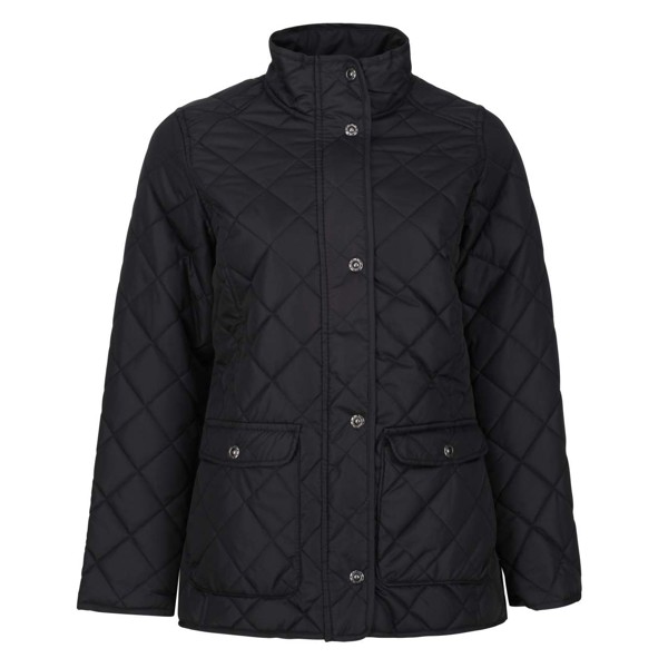 Tarah - Diamond Quilt Jacket - Black / L