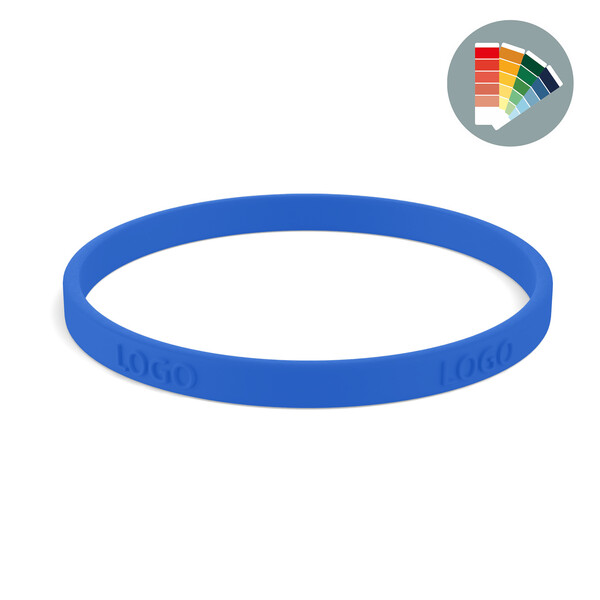 Customised silicone wristbands (5mm width) - 20x0.5x0.2cm