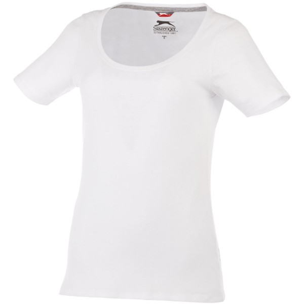Camiseta de cuello redondo abierto para mujer "Bosey" - Blanco / XXL