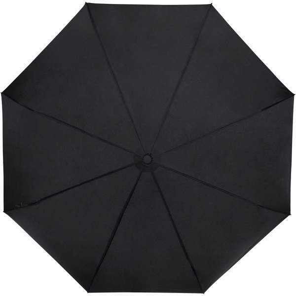 Ombrello pieghevole in PET riciclato antivento da 21" Birgit - Nero